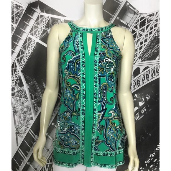 INC Paisley Print Keyhole Top - Picture 5 of 5